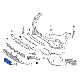 Mercedes-Benz OE - Front License Plate Bracket