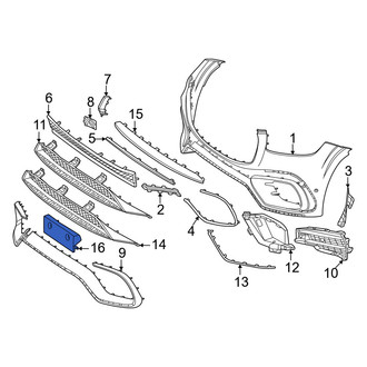 Mercedes-Benz OE - Front License Plate Bracket