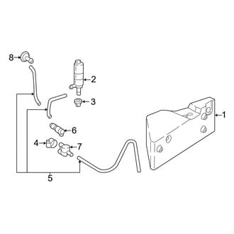 Mercedes-Benz OE - Front Lamps - Washer Components