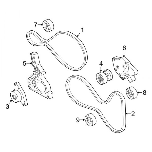 Mercedes-Benz OE 1772004000 - Accessory Drive Belt Tensioner Assembly