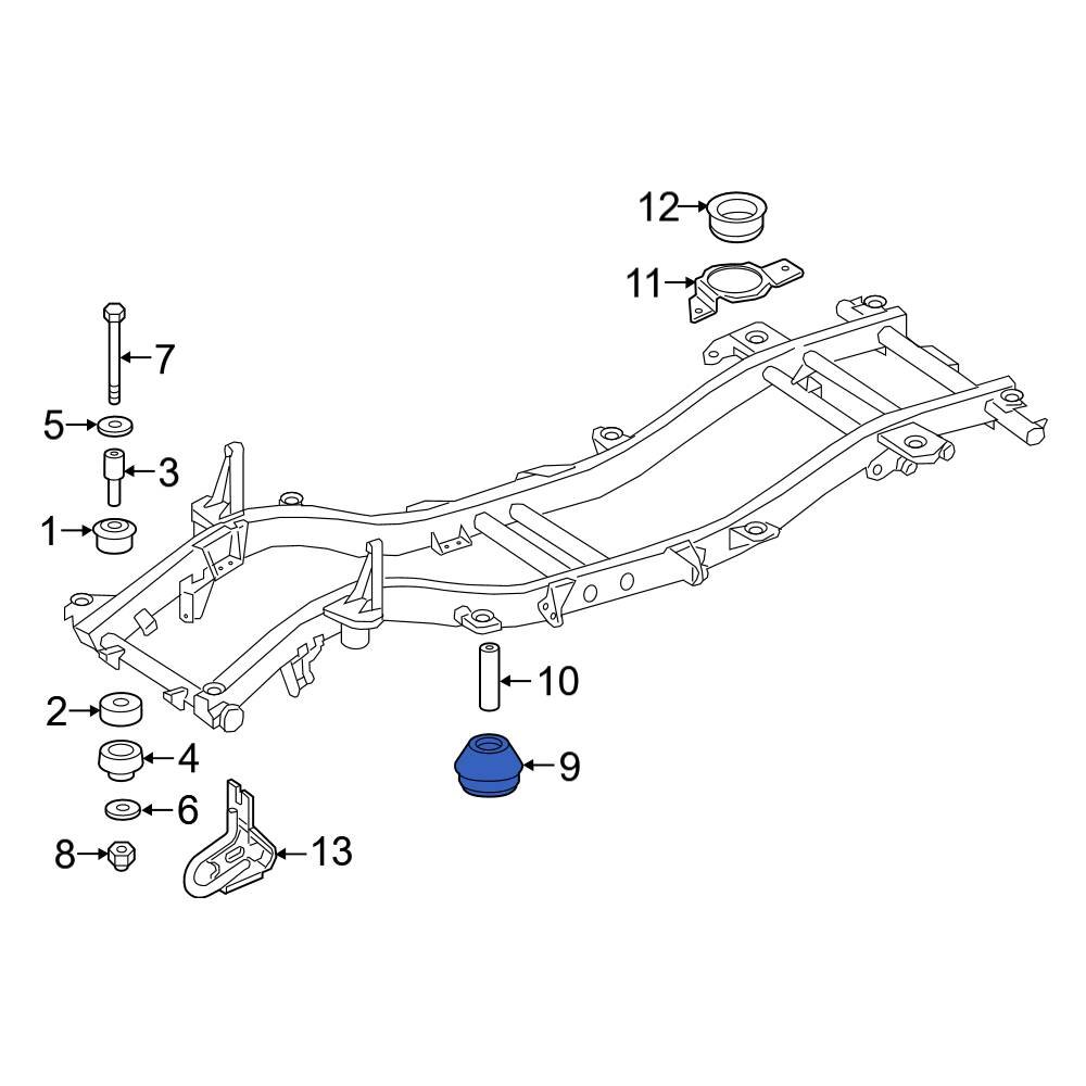 MercedesBenz OE 460317051264 Rear Upper Body Mount Cushion