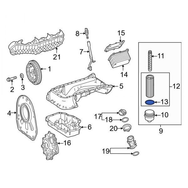 Engine Oil Filter Housing Cover O-Ring