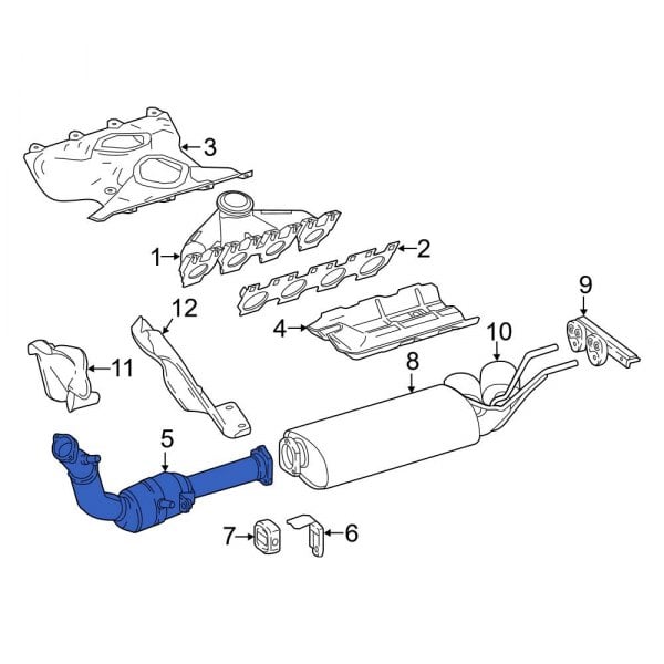 MercedesBenz OE 4634902300 Catalytic Converter
