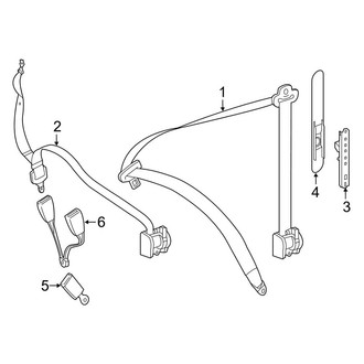 Mercedes-Benz OE - Restraint Systems - Rear Seat Belts