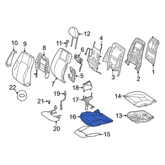Mercedes-Benz OE - Front Left Seat Back Cushion Cover