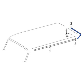 Mercedes-Benz OE - Rear Right Roof Drip Molding