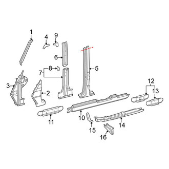 Mercedes-Benz OE - Pillars, Rocker & Floor - Center Pillar & Rocker
