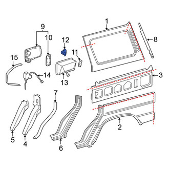 Mercedes-Benz OE - Rear Fuel Door Bumper