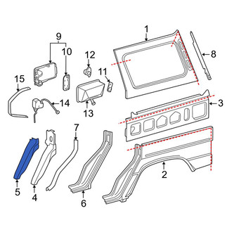 Mercedes-Benz OE - Left Outer Body C-Pillar Reinforcement