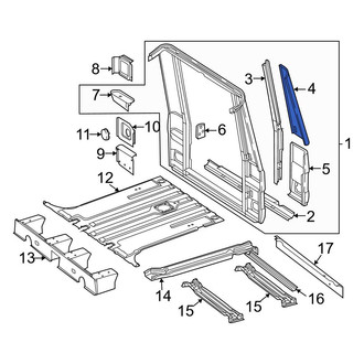Mercedes-Benz OE - Left Upper Outer Body D-Pillar