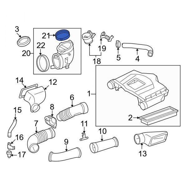 MercedesBenz OE 2721410780 Engine Air Intake Hose Seal