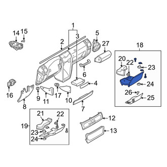 Mercedes-Benz OE - Right Instrument Panel Cover