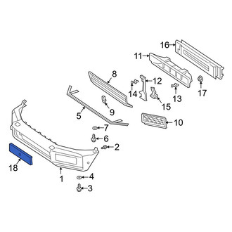 Mercedes-Benz OE - Front License Plate Bracket