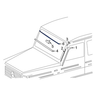 Mercedes-Benz OE - Front Upper Windshield Molding
