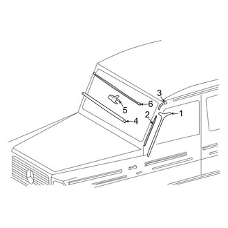 Mercedes-Benz OE - Windshield - Reveal Moldings