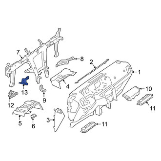Mercedes-Benz OE - Left Inner Instrument Panel Knee Bolster Bracket