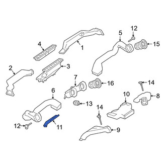 Mercedes-Benz OE - Front Instrument Panel Air Duct