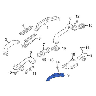 Mercedes-Benz OE - Front Left Lower Instrument Panel Air Duct
