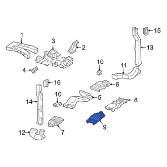 Mercedes-Benz OE - Rear Left Instrument Panel Air Duct Bracket