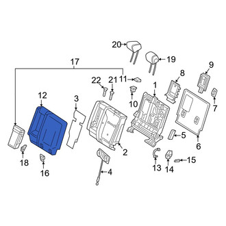 Mercedes-Benz OE - Rear Left Seat Back Cushion Cover