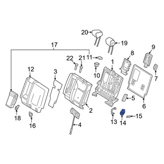 Mercedes-Benz OE - Rear Left Outer Seat Hinge Cover