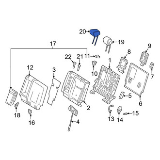 Mercedes-Benz OE - Rear Left Inner Headrest