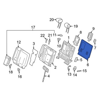 Mercedes-Benz OE - Rear Left Seat Back Panel