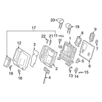 Mercedes-Benz OE - Seats & Tracks - Rear Seat Components (60% Side, Seat Back Components)