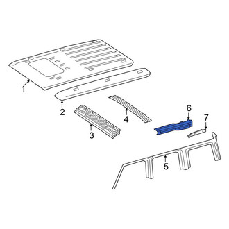 Mercedes-Benz OE - Left Inner Roof Side Rail