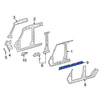 Mercedes-Benz OE - Rear Right Rocker Panel Reinforcement