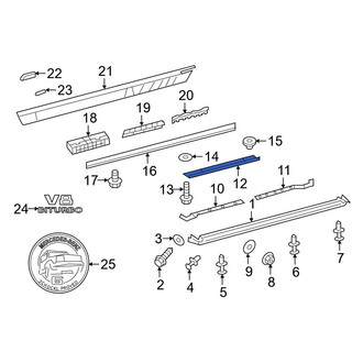 Mercedes-Benz OE - Left Rocker Panel Molding Reinforcement