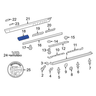 Mercedes-Benz OE - Front Rocker Panel Molding Bracket
