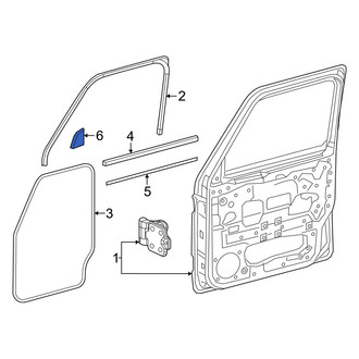 Mercedes-Benz OE - Front Left Door Window Molding