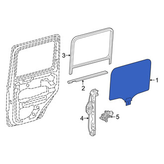 Mercedes-Benz OE - Center Left Door Glass