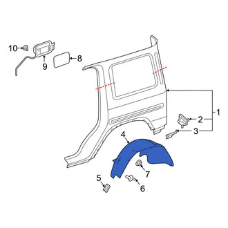 Mercedes-Benz OE - Rear Left Quarter Panel Splash Shield