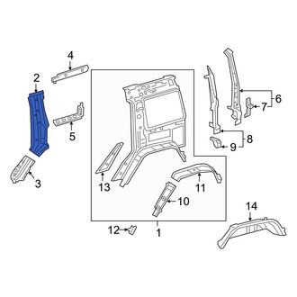 Mercedes-Benz OE - Left Upper Body C-Pillar Reinforcement