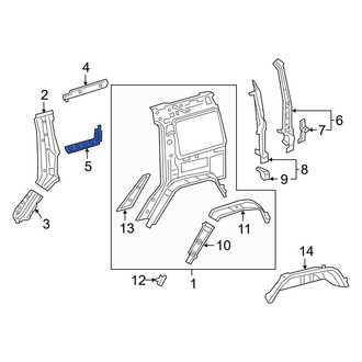 Mercedes-Benz OE - Left Quarter Panel Reinforcement