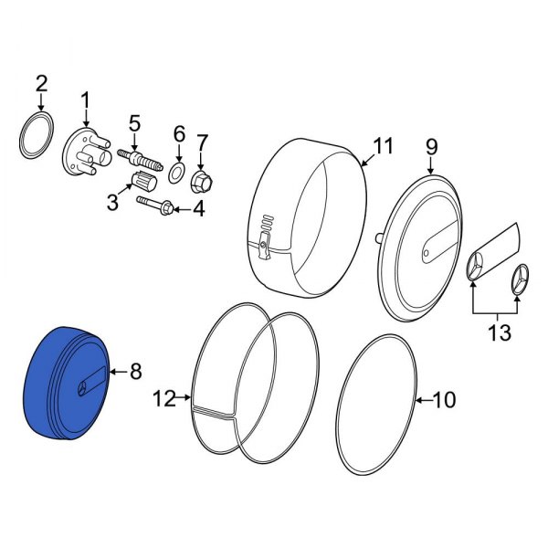 MercedesBenz OE 4638906708 Spare Tire Cover