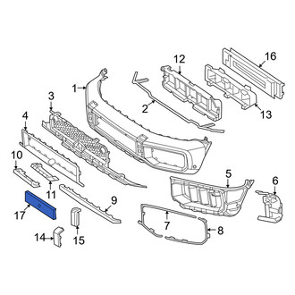 Mercedes-Benz OE - Front License Plate Bracket