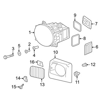 Mercedes-Benz OE - Front Lamps - Headlamp Components