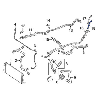 Mercedes-Benz OE - Left Drive Motor Battery Pack Coolant Hose