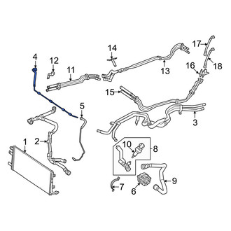 Mercedes-Benz OE - Upper Drive Motor Battery Pack Coolant Hose