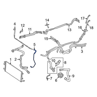 Mercedes-Benz OE - Lower Drive Motor Battery Pack Coolant Hose