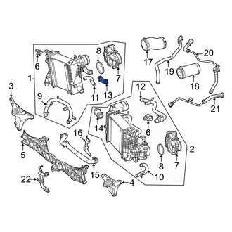 Mercedes-Benz OE - Right Upper Intercooler Hose