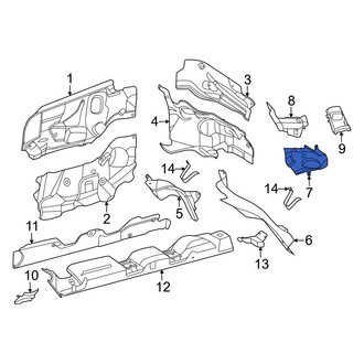 Mercedes-Benz OE - Front Inner Floor Pan Heat Shield