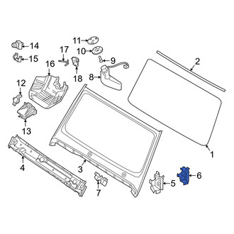 Mercedes-Benz OE - Front Left Inner Windshield Frame Reinforcement