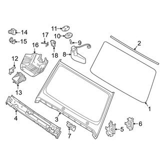 Mercedes-Benz OE - Windshield - Glass