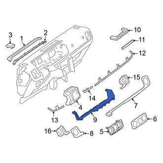 Mercedes-Benz OE - Left Instrument Panel Molding