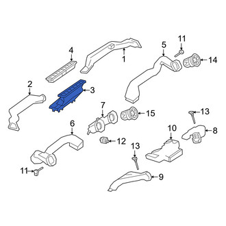 Mercedes-Benz OE - Front Upper Center Instrument Panel Air Duct