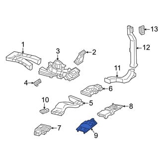 Mercedes-Benz OE - Rear Left Instrument Panel Air Duct Bracket